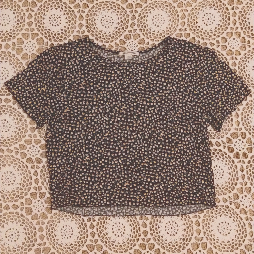 American Eagle Outfitters Flowered Crop Top, Junior XL